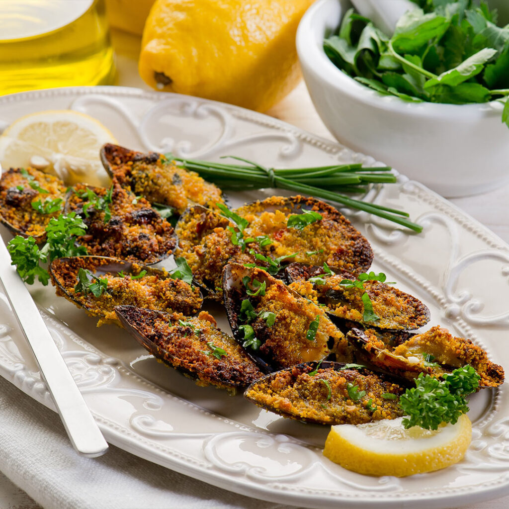Cozze gratinate