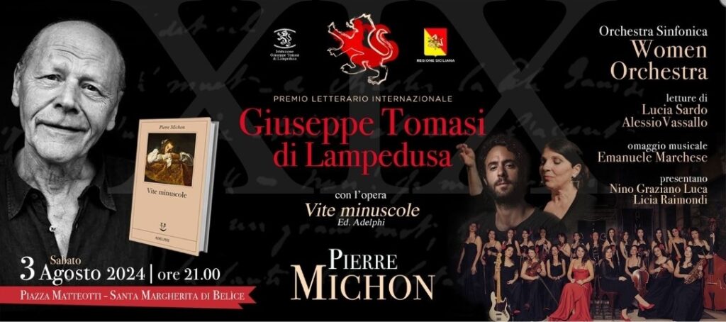 Pierre Michon awarded the “Tomasi di Lampedusa” Prize supported by  Donnafugata